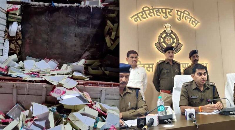 मिठाई की आड़ में शराब का काला कारोबार: नरसिंहपुर पुलिस ने गुप्त बंकर से पकड़ी 50 लाख की अवैध खेप, दो गिरफ्तार